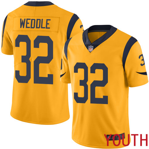 Los Angeles Rams Limited Gold Youth Eric Weddle Jersey NFL Football 32 Rush Vapor Untouchable